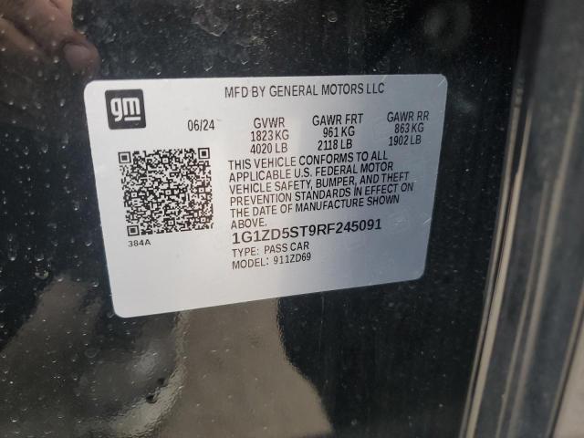 1G1ZD5ST9RF245091 - 2024 CHEVROLET MALIBU LT BLACK photo 12