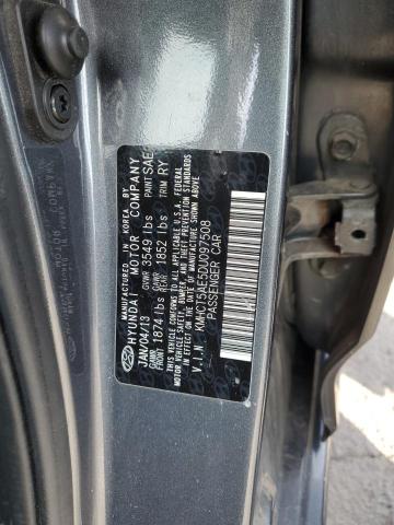 KMHCT5AE5DU097508 - 2013 HYUNDAI ACCENT GLS 灰色 照片 12