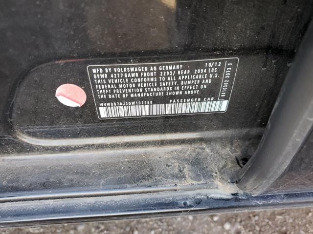 WVWDB7AJ3DW102388 - 2013 VOLKSWAGEN GOLF 黑色 照片 12