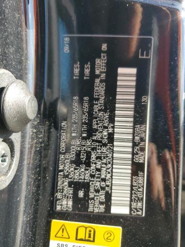 JTJBZMCA3K2040121 - 2019 LEXUS RX 350 BASE BLACK photo 14