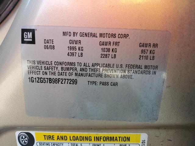 1G1ZG57B98F277299 - 2008 CHEVROLET MALIBU LS 米色 照片 13