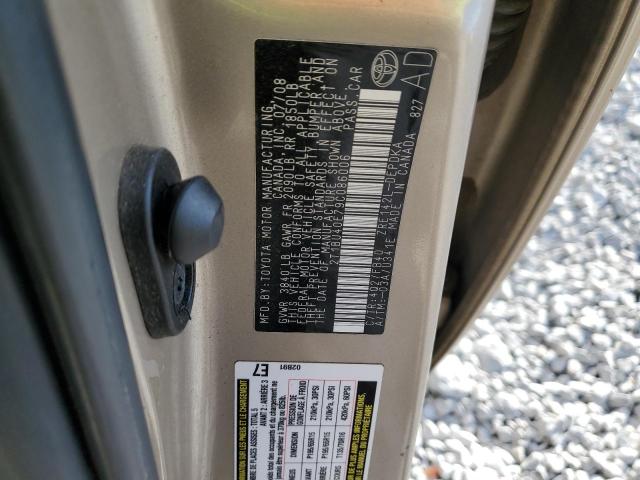 2T1BU40E79C086006 - 2009 TOYOTA COROLLA BASE 金色 照片 12