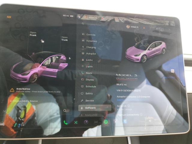 5YJ3E1EB6JF082270 - 2018 TESLA MODEL 3 Ақ фото 9