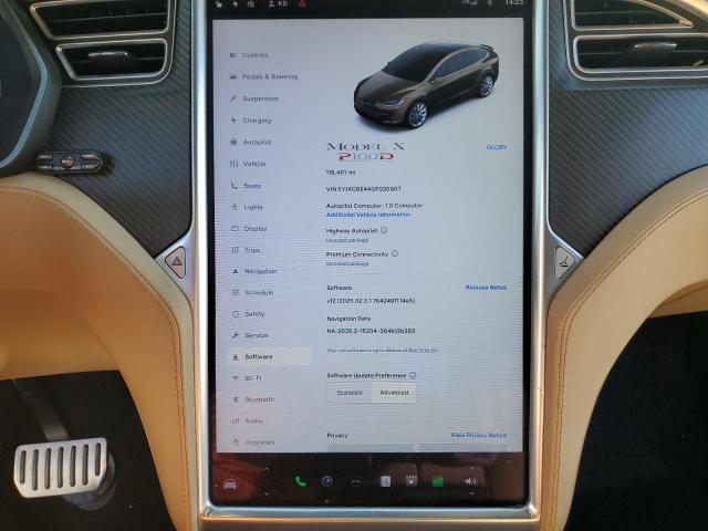 5YJXCBE44GF020907 - 2016 TESLA MODEL X Boz foto 9