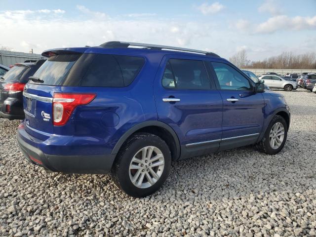 1FM5K8D82DGC09652 - 2013 FORD EXPLORER XLT Niebieski zdjęcie 3