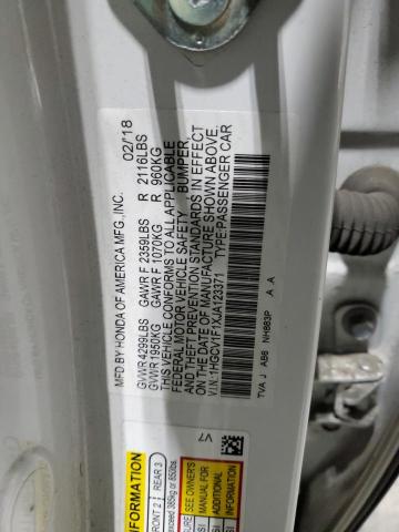 1HGCV1F1XJA123371 - 2018 HONDA ACCORD LX 勃艮第红 照片 13