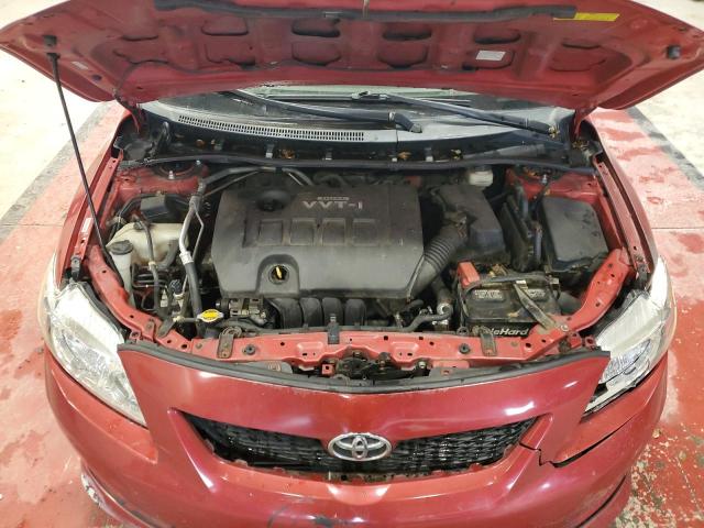 1NXBU4EE1AZ165988 - 2010 TOYOTA COROLLA BASE 勃艮第红 照片 11