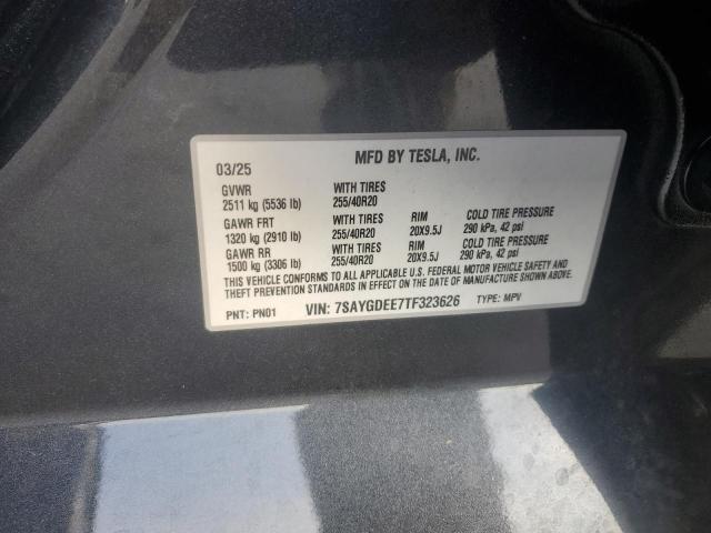 7SAYGDEE7TF323626 - 2026 TESLA MODEL Y 灰色 照片 12