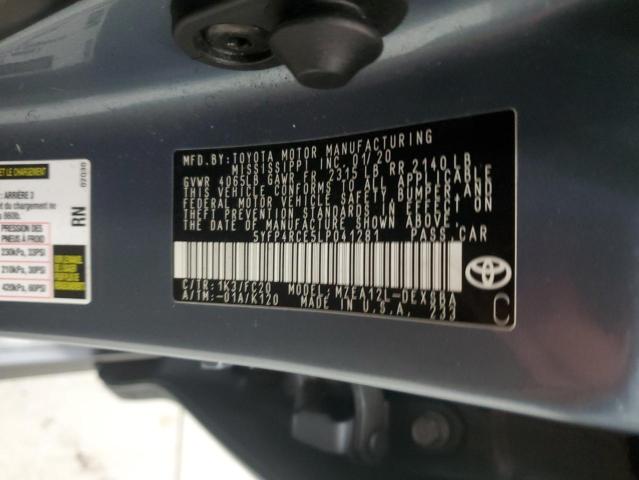 5YFP4RCE5LP041281 - 2020 TOYOTA COROLLA SE Boz foto 12