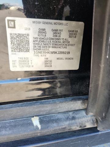 1GNERHKW9KJ209219 - 2019 CHEVROLET TRAVERSE LT Qara foto 13