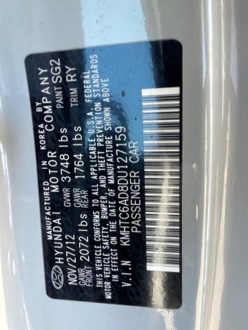 KMHTC6AD8DU127159 - 2013 HYUNDAI VELOSTER Dəniz mavisi foto 10