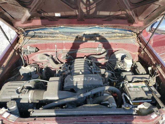 5TBDT441X6S537685 - 2006 TOYOTA TUNDRA DOUBLE CAB SR5 BURGUNDY photo 11