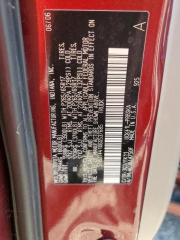 5TBDT441X6S537685 - 2006 TOYOTA TUNDRA DOUBLE CAB SR5 BURGUNDY photo 12