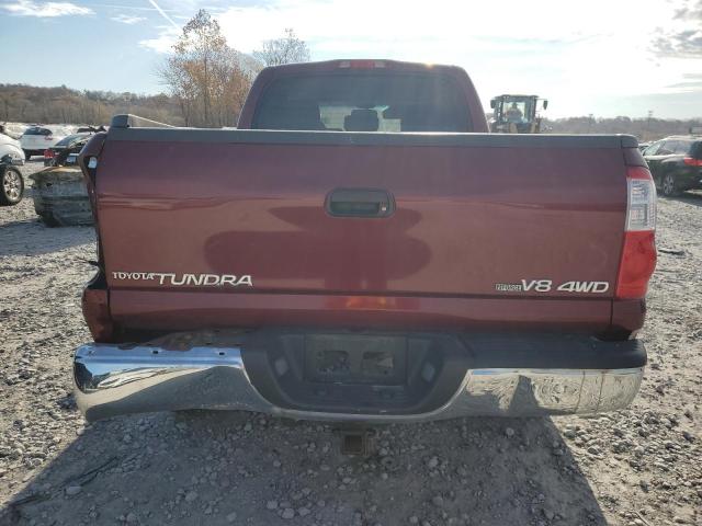 5TBDT441X6S537685 - 2006 TOYOTA TUNDRA DOUBLE CAB SR5 BURGUNDY photo 6