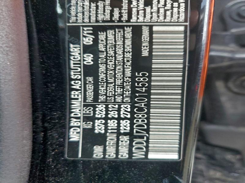 WDDLJ7DB8CA014585 - 2012 MERCEDES-BENZ CLS 550 黑色 照片 12