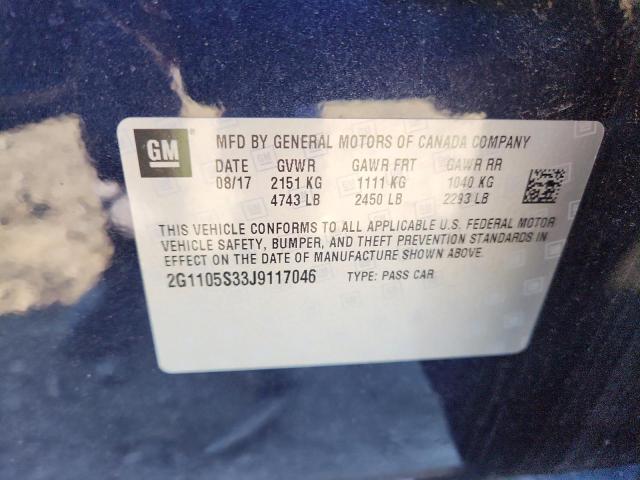 2G1105S33J9117046 - 2018 CHEVROLET IMPALA LT 蓝色 照片 12