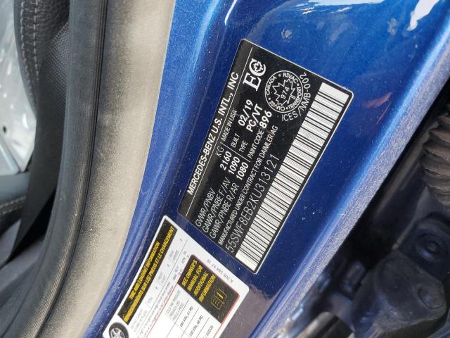 55SWF8EB2KU313121 - 2019 MERCEDES-BENZ C 300 4MATIC BLUE photo 12