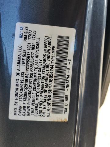 5FNRL5H47DB054244 - 2013 HONDA ODYSSEY EX GRAY photo 13