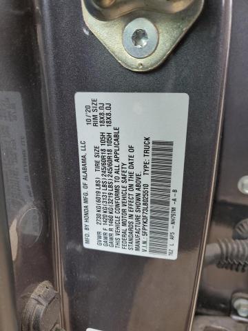 5FPYK3F73LB025510 - 2020 HONDA RIDGELINE RTL Grafit foto 12