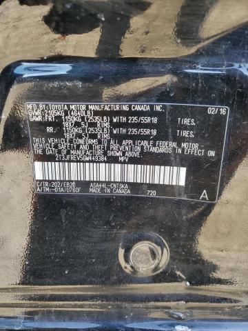 2T3JFREV5GW449384 - 2016 TOYOTA RAV4 SE BLACK photo 13