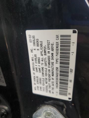 1HGCM72307A021258 - 2007 HONDA ACCORD LX BLACK photo 23