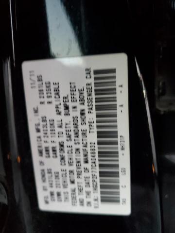 1HGCP2F77CA048832 - 2012 HONDA ACCORD EX BLACK photo 12