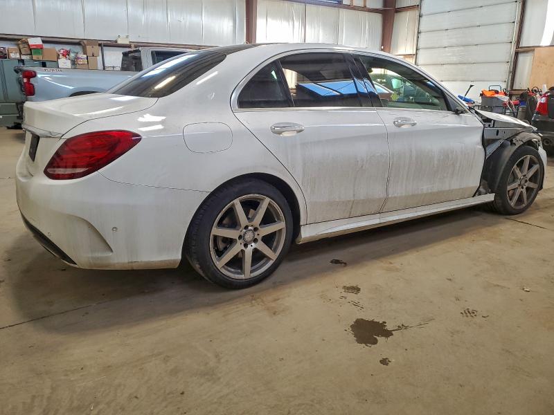 55SWF4KB6GU122600 - 2016 MERCEDES-BENZ C 300 4MATIC WHITE photo 3