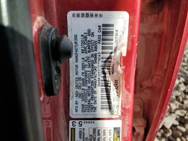 1NXBR32E57Z778043 - 2007 TOYOTA COROLLA CE RED photo 12