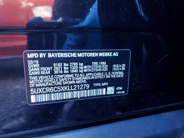 5UXCR6C5XKLL21279 - 2019 BMW X5 XDRIVE40I BLACK photo 13