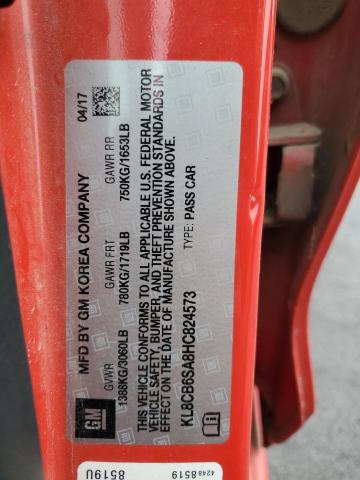 KL8CB6SA8HC824573 - 2017 CHEVROLET SPARK LS RED photo 12