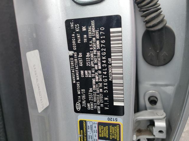 5XXGT4L34KG276170 - 2019 KIA OPTIMA LX Gümüş foto 12