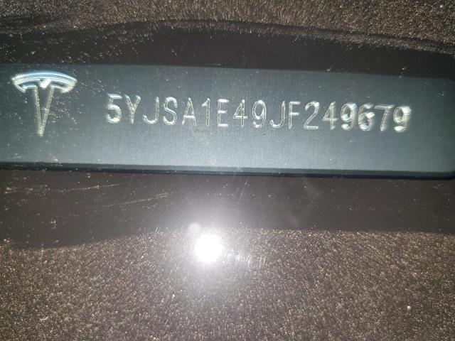 5YJSA1E49JF249679 - 2018 TESLA MODEL S ნაცრისფერი ფოტო 12