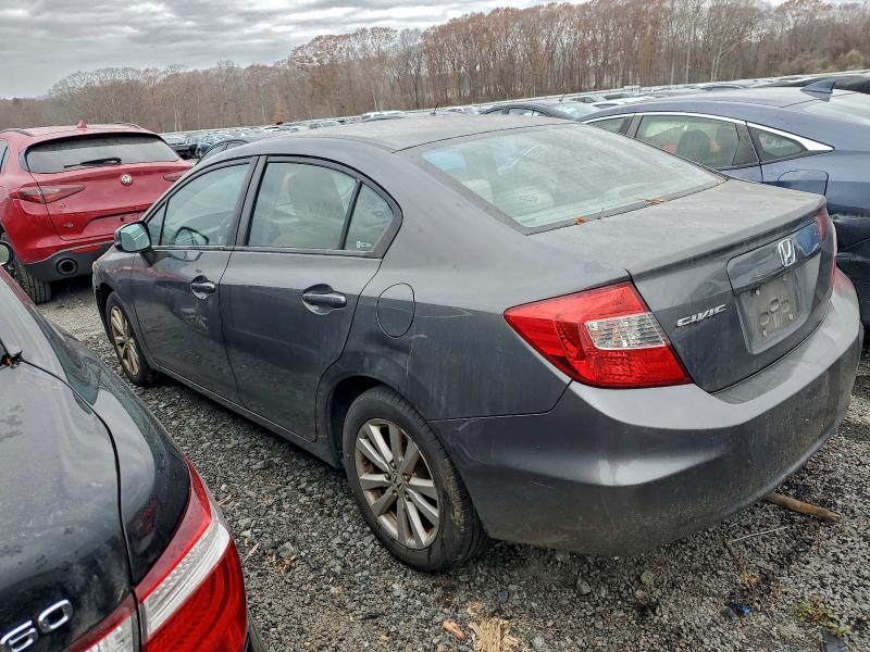 2HGFB2F87CH553467 - 2012 HONDA CIVIC EX GRAY photo 2