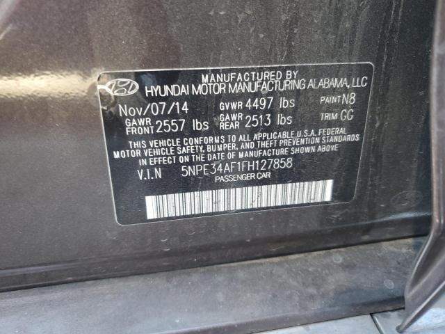 5NPE34AF1FH127858 - 2015 HYUNDAI SONATA SPORT BROWN photo 13