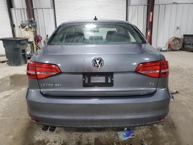 3VW3A7AJ3FM414077 - 2015 VOLKSWAGEN JETTA TDI GRAY photo 6