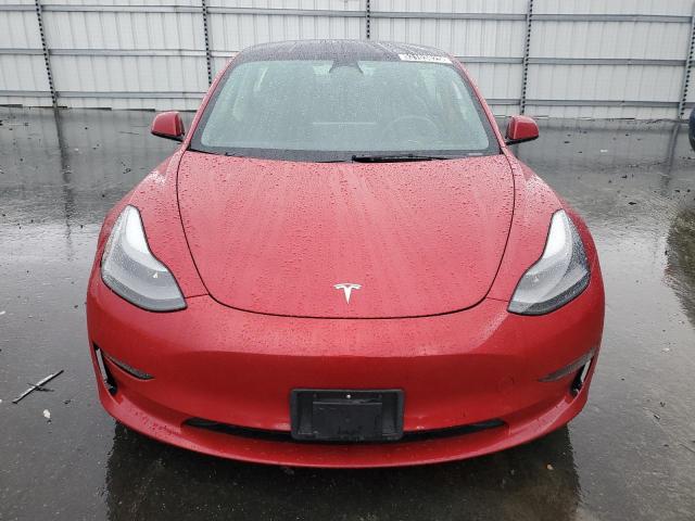 5YJ3E1EA3NF304437 - 2022 TESLA MODEL 3 红色 照片 5