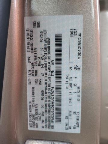 1FMCU9JD6HUC17074 - 2017 FORD ESCAPE TITANIUM ذهبي صورة 13