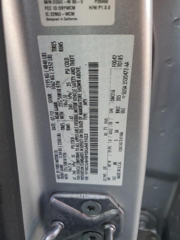 1FMCU9H91DUA61022 - 2013 FORD ESCAPE SEL SILVER photo 12