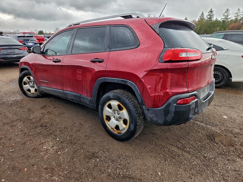 1C4PJLAB9FW631459 - 2015 JEEP CHEROKEE SPORT 红色 照片 2