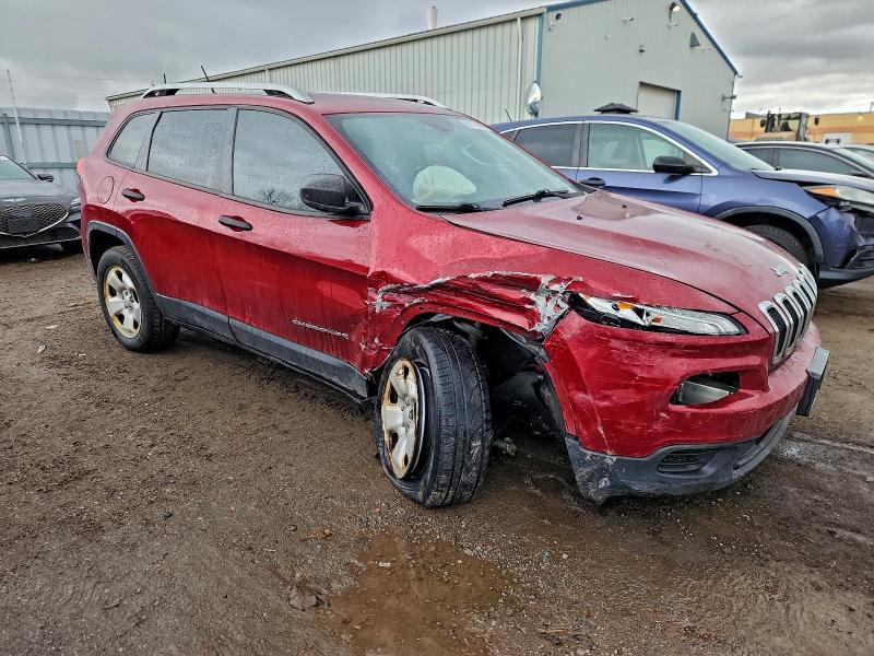 1C4PJLAB9FW631459 - 2015 JEEP CHEROKEE SPORT 红色 照片 4