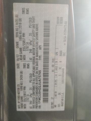 1FMCU0HD2JUA75765 - 2018 FORD ESCAPE SEL Graphit Foto 13