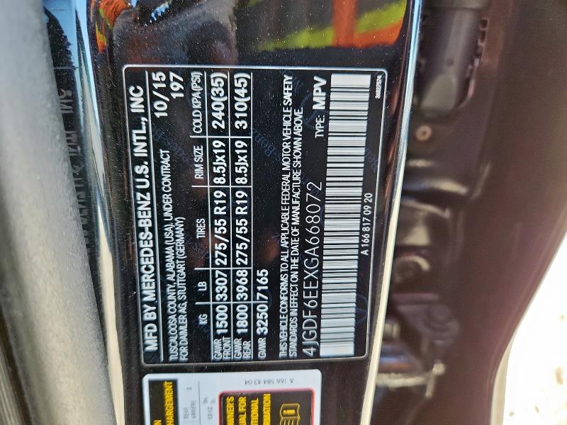 4JGDF6EEXGA668072 - 2016 MERCEDES-BENZ GL 450 4MATIC BLACK photo 13