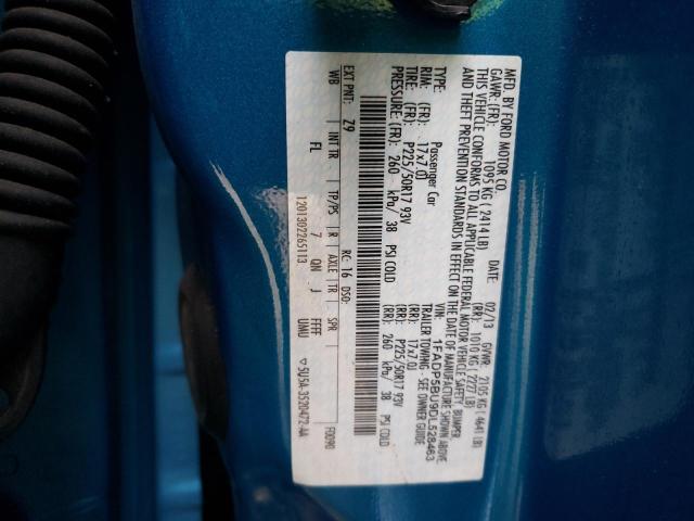 1FADP5BU9DL528463 - 2013 FORD C-MAX SEL BLUE photo 12