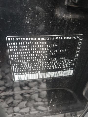 3VV2B7AX0MM002746 - 2021 VOLKSWAGEN TIGUAN SE Qara foto 13