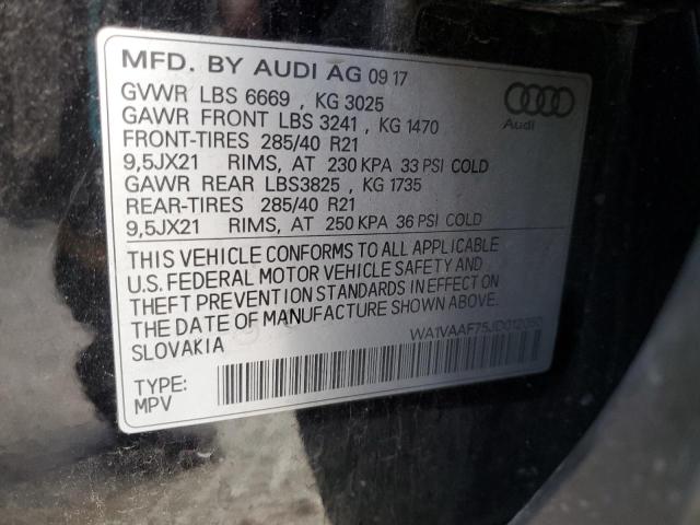 WA1VAAF75JD012050 - 2018 AUDI Q7 PRESTIGE Noir photo 13