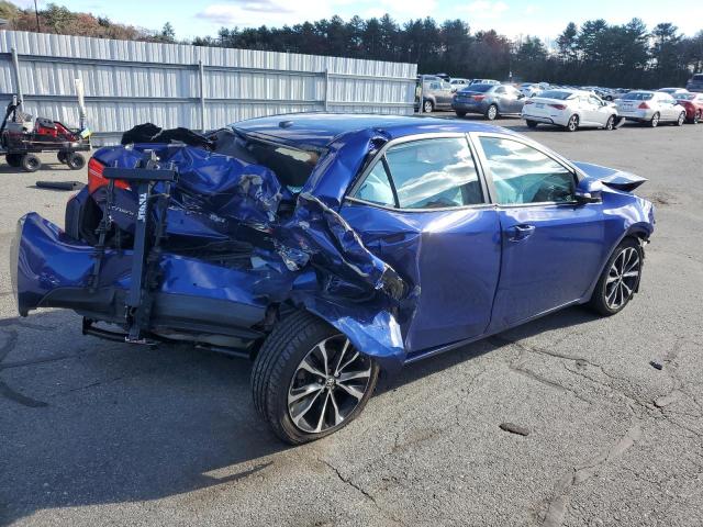 2T1BURHE4JC023337 - 2018 TOYOTA COROLLA L BLUE photo 3