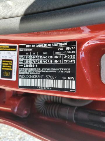 WDC0G4KB3HF157087 - 2017 MERCEDES-BENZ GLC 300 4MATIC ORANGE photo 14