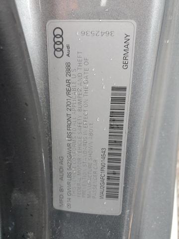 WAU2GAFC1FN014543 - 2015 AUDI A7 PRESTIGE Күміс фото 12