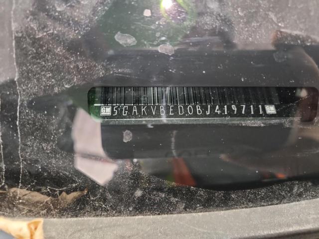 5GAKVBED0BJ419711 - 2011 BUICK ENCLAVE CXL BLACK photo 14