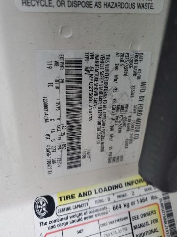 5LMFU27588LJ14178 - 2008 LINCOLN NAVIGATOR WHITE photo 13